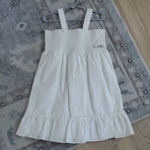 NWT Hartstrings Girls White Eyelet Lined Dress Sz6